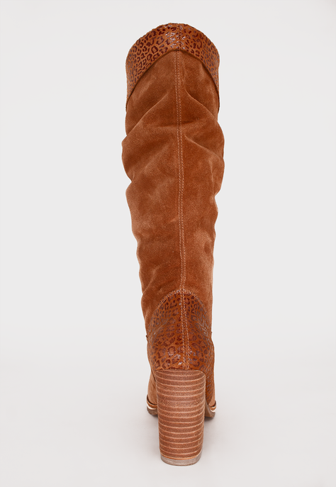 Bota Emily Camel Print Pao Pecados-5