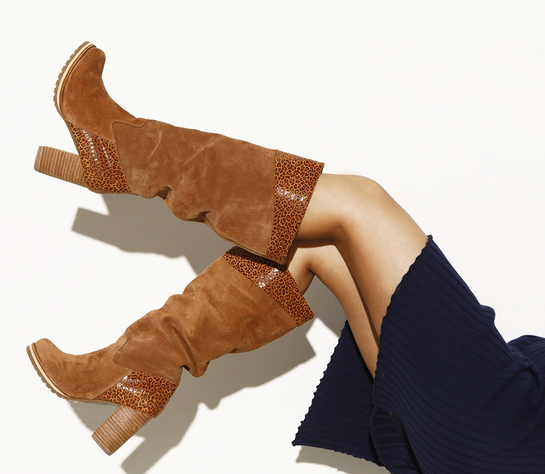 Bota Emily Camel Print Pao Pecados-0