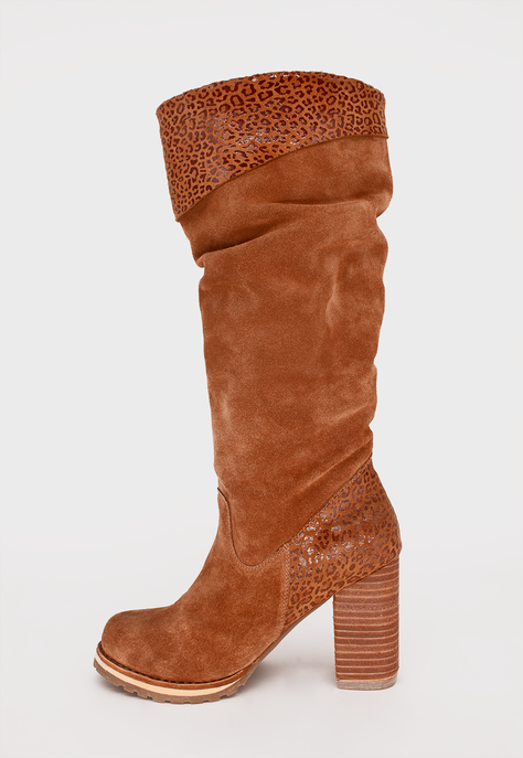 Bota Emily Camel Print Pao Pecados-1
