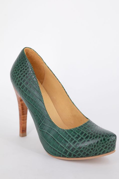 Stiletto Verde Caiman Pao Pecados -0
