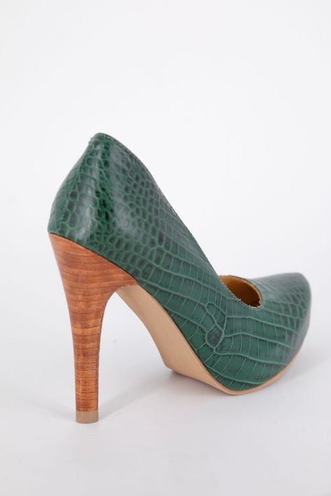 Stiletto Verde Caiman Pao Pecados -3
