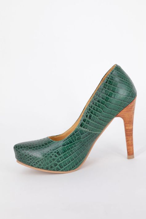 Stiletto Verde Caiman Pao Pecados -4