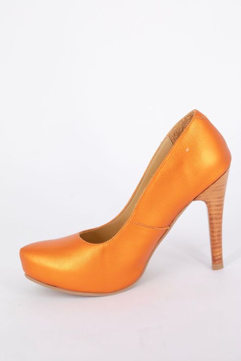 Stiletto Naranjo Metalizado Pao Pecados -1
