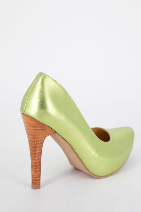 Stiletto Verde Metalizado Pao Pecados -4