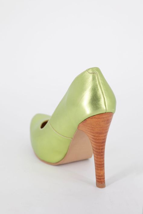 Stiletto Verde Metalizado Pao Pecados -3