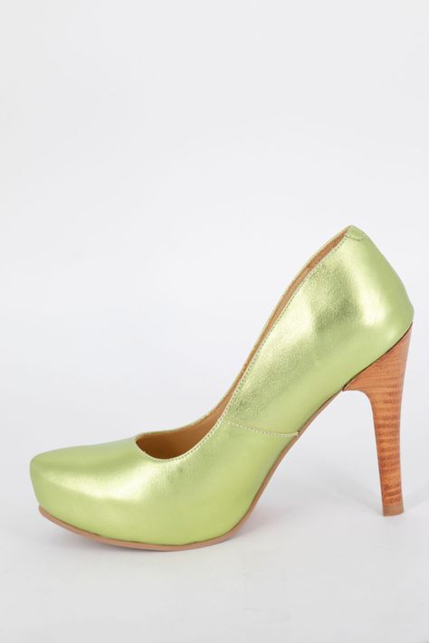 Stiletto Verde Metalizado Pao Pecados -1