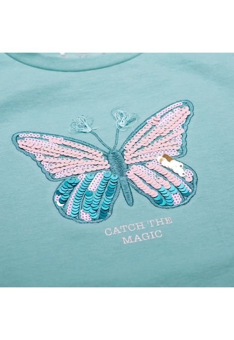 Polera Manga Larga Niña Verde Pillin-1