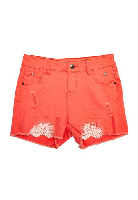 Short De Niña Rojo Pillin-0