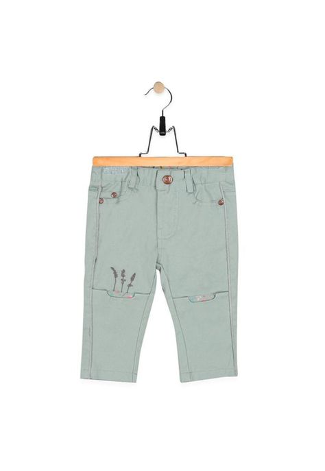 Pantalon Bebe Algodón Invierno Niña Verde-0