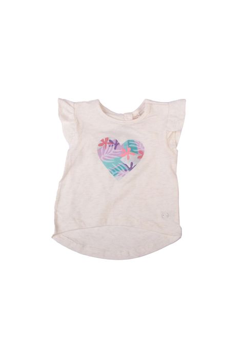 Polera Bebe Niña Blanco Pillin-0
