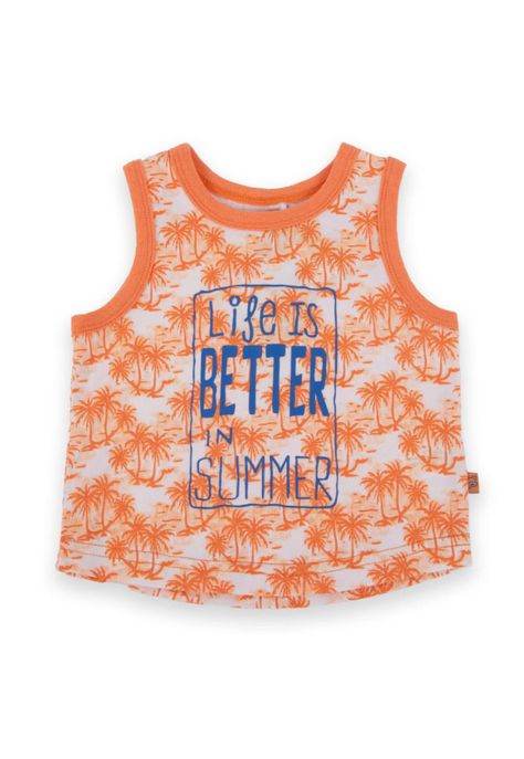 Polera Bebé Niño Naranja Pillin-0