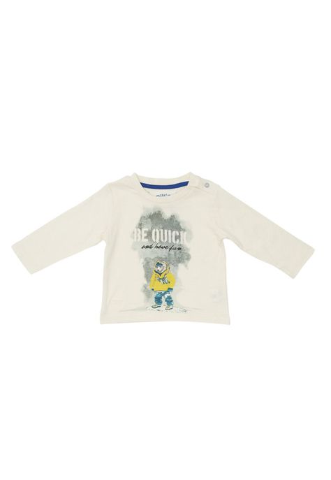 Polera Manga Larga Bebé Niño Crudo Pillin-0