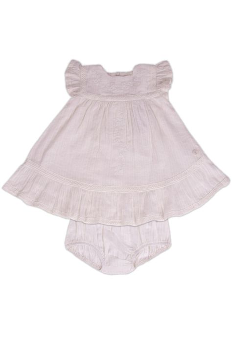Vestido Bebe Niña Blanco Pillin-0