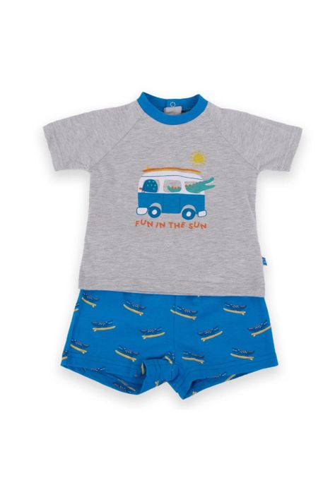 Pijama Bebé Niño Azul petróleo Pillin-0