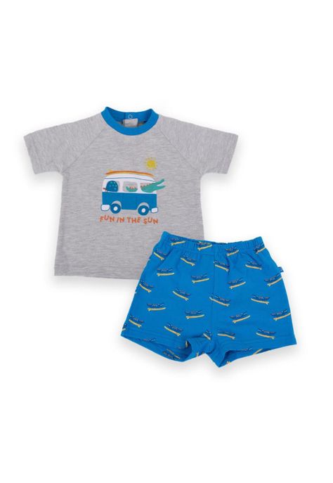 Pijama Bebé Niño Azul petróleo Pillin-2