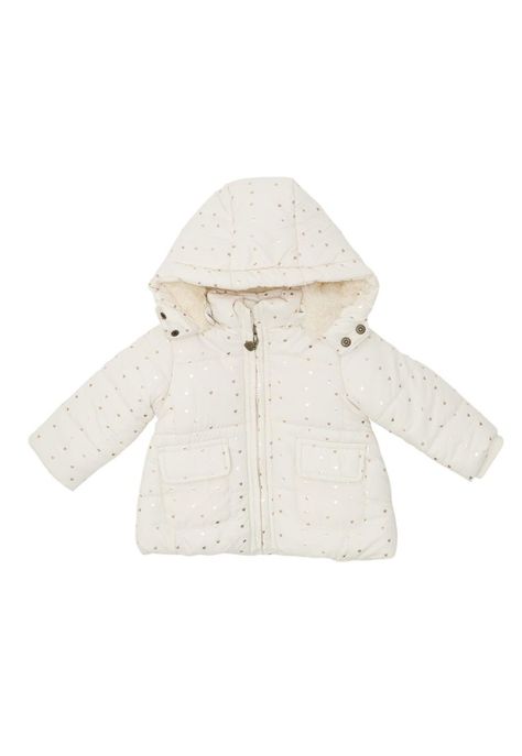 Parka C/Capucha Bebé Niña Crudo Pillin-0