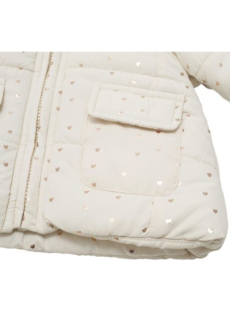 Parka C/Capucha Bebé Niña Crudo Pillin-3
