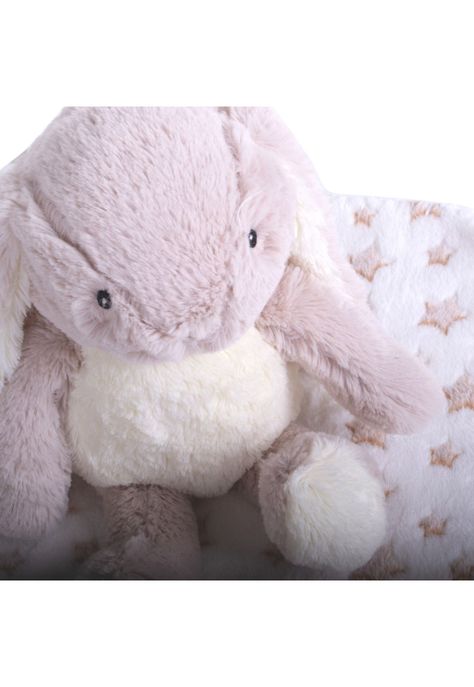 Set Peluche Manta Conejo Bebé Niño Beige Pillin-1