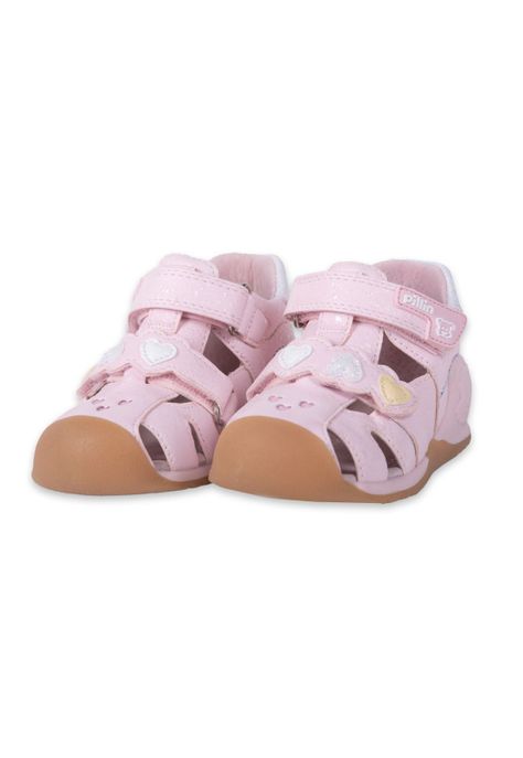 Sandalias Pasos Bebe Niña Rosado Pillin (PZA201-24ROS)-0