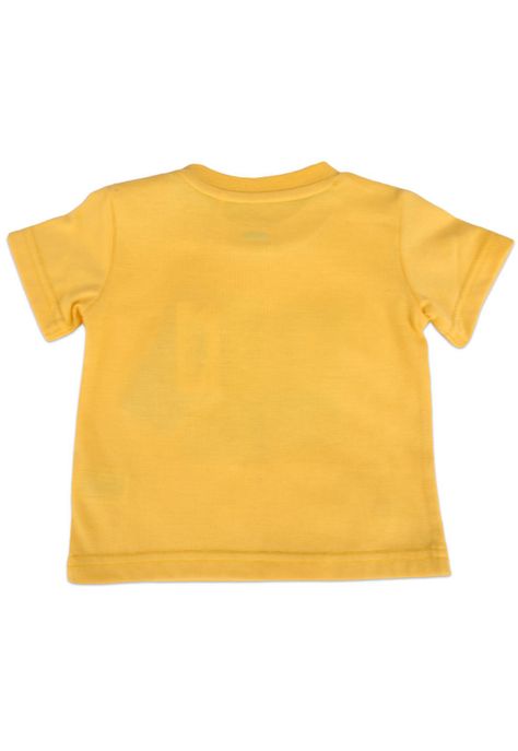 Polera Manga Corta Bebe Niño Amarillo Pillin-3