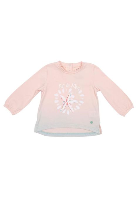 Polera Manga Larga Bebé Niña Coral Pillin-0
