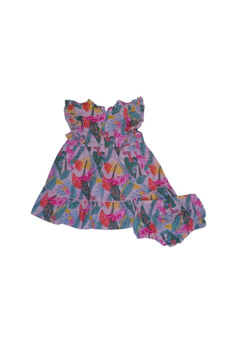 Vestido Bebe Niña Naranja Pillin-3