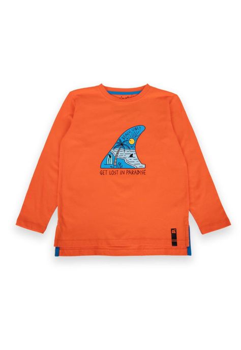 Polera Niño Naranja Pillin-0