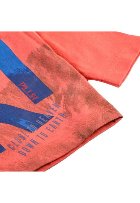 Polera Manga Larga Bebé Niño Naranja Pillin-2