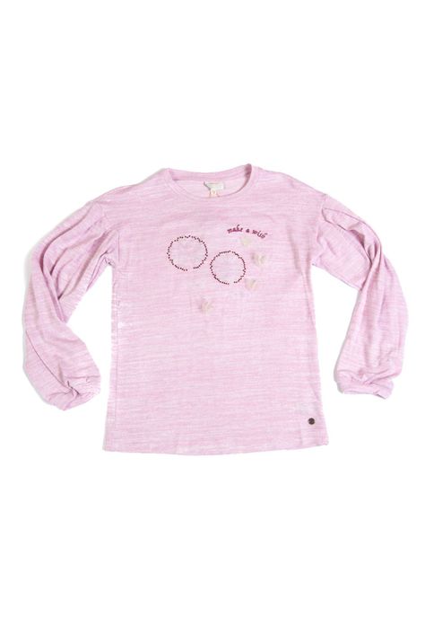 Polera Manga Larga Niña Lila Pillin-0