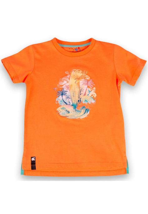 Polera Niño Naranja Pillin-0