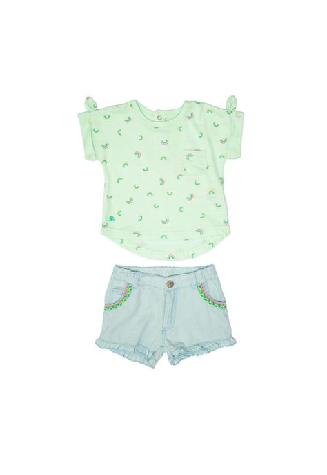 Conjunto Bebé Niña Menta Pillin-0