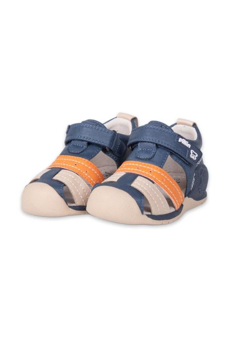 Sandalias Pasos Bebe Niño Azul Pillin-0