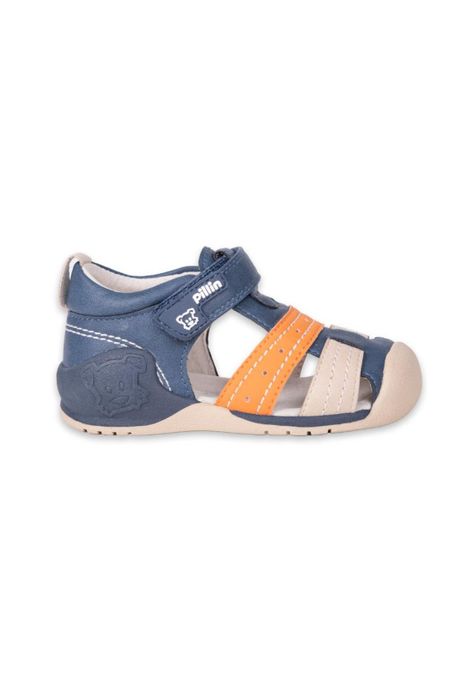 Sandalias Pasos Bebe Niño Azul Pillin-1