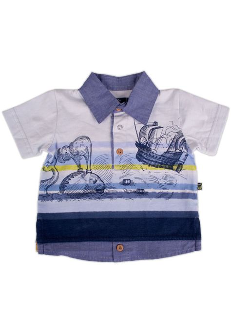 Polera Bebe Niño Celeste Pillin-0