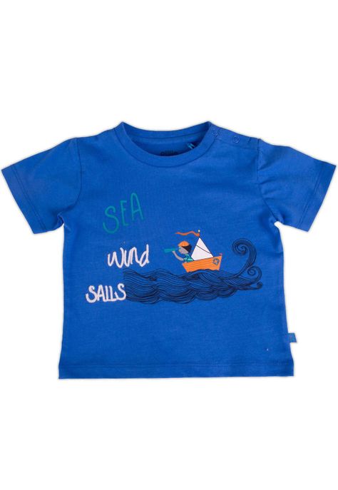 Polera Bebe Niño Azul eléctrico Pillin-0