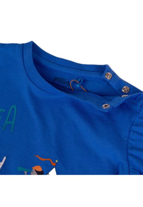 Polera Bebe Niño Azul eléctrico Pillin-3