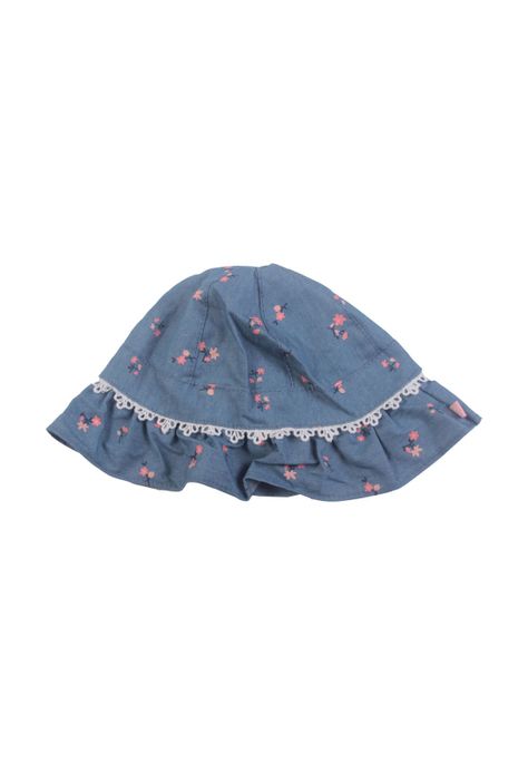 Gorro Bebe Niña Azul Pillín-0