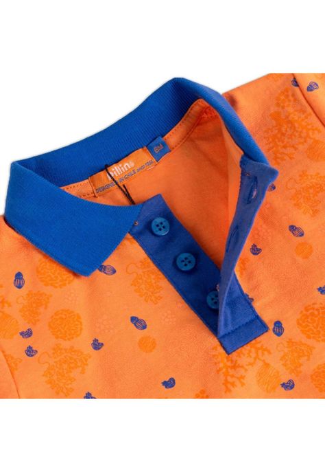Polera Bebe Niño Naranja Pillin-1