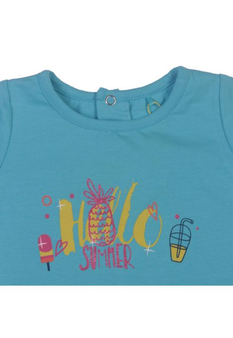 Polera Bebe Niña Turquesa Pillin-3