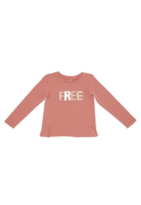 Polera Manga Larga Niña Rojo Pillin-0