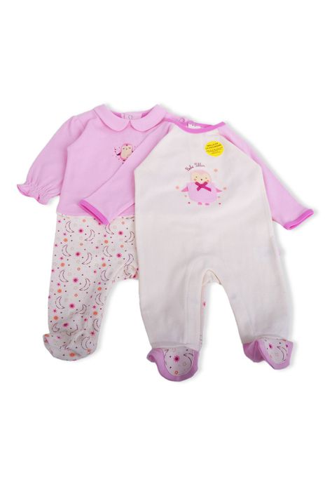Pack 2 Pzas Osito Bebé Niña Multicolor Pillin-0