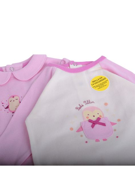 Pack 2 Pzas Osito Bebé Niña Multicolor Pillin-1