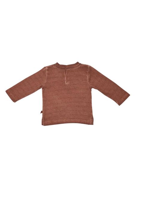 Polera Manga Larga Bebé Niño Naranja Pillin-2