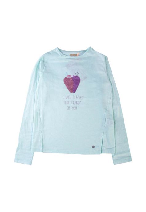 Polera Manga Larga Niña Menta Pillin-0