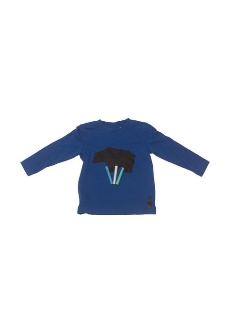 Polera Niño Manga Larga Estampada Azul Pillin-0