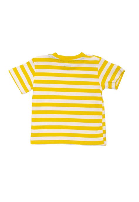 Polera Manga Corta Bebe Niño Amarillo Pillin-1