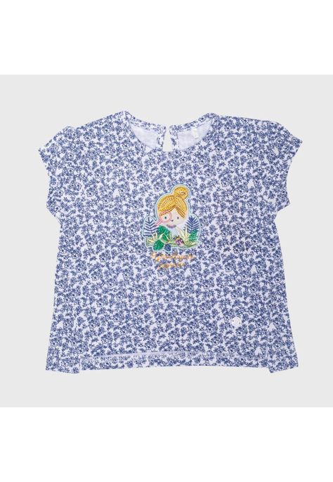 Polera Bebé Niña Azul Pillin-0