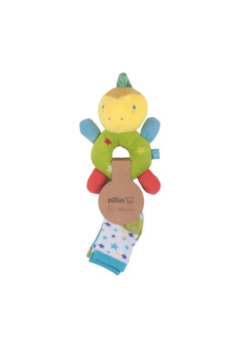 Calcetín Peluche Bebe Niño Amarillo Pillín-0
