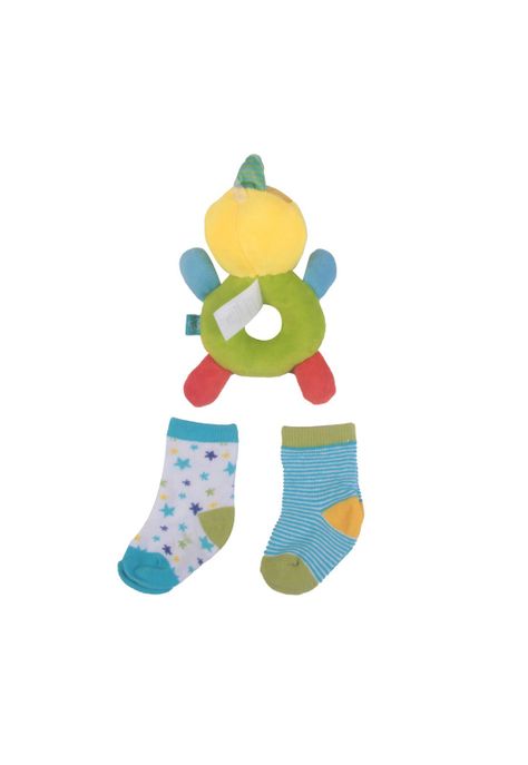 Calcetín Peluche Bebe Niño Amarillo Pillín-3