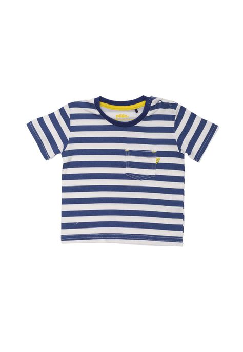 Polera Manga Corta Niño Azul Pillin-0